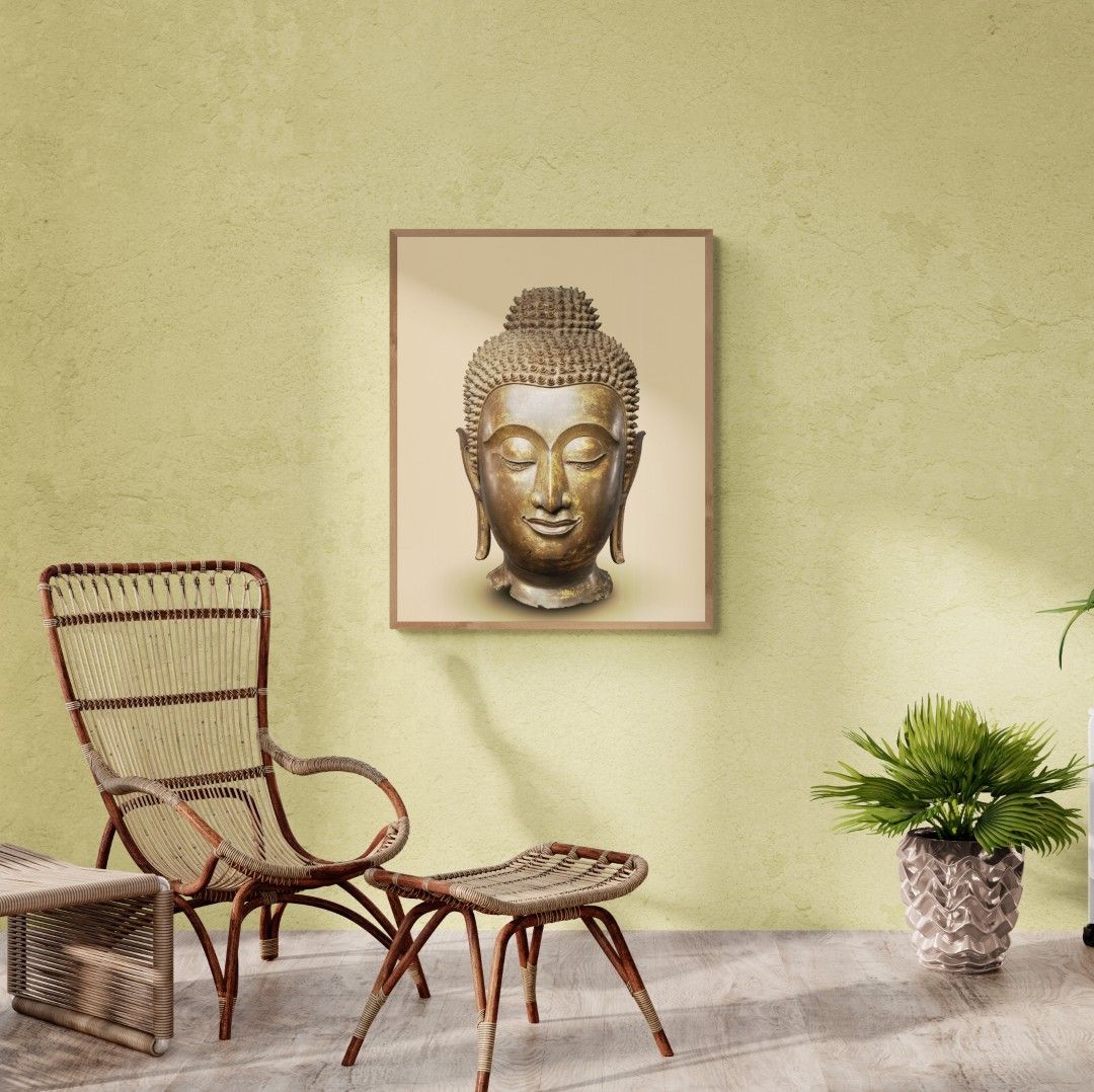 Thailand – Buddha’s & deities – Bronze Buddha head, 15-16th century