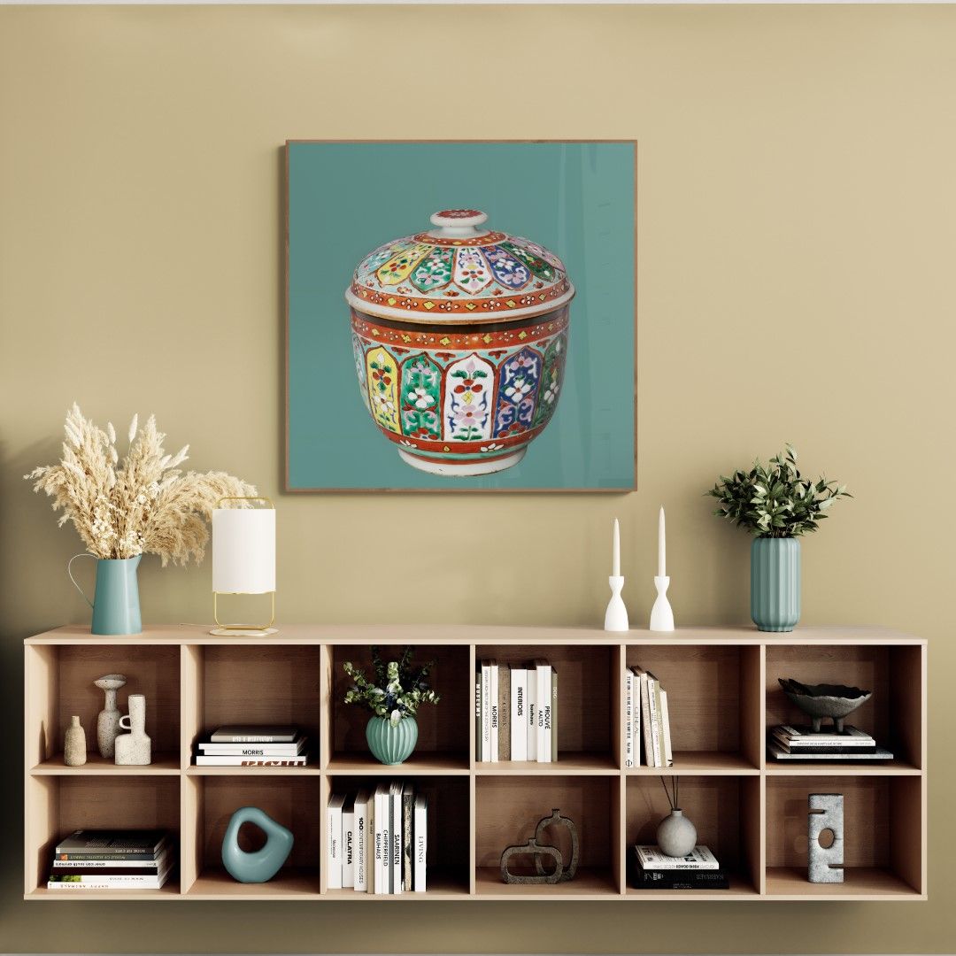 Thailand – Ceramics –  Bencharong ware jar, 19th-century