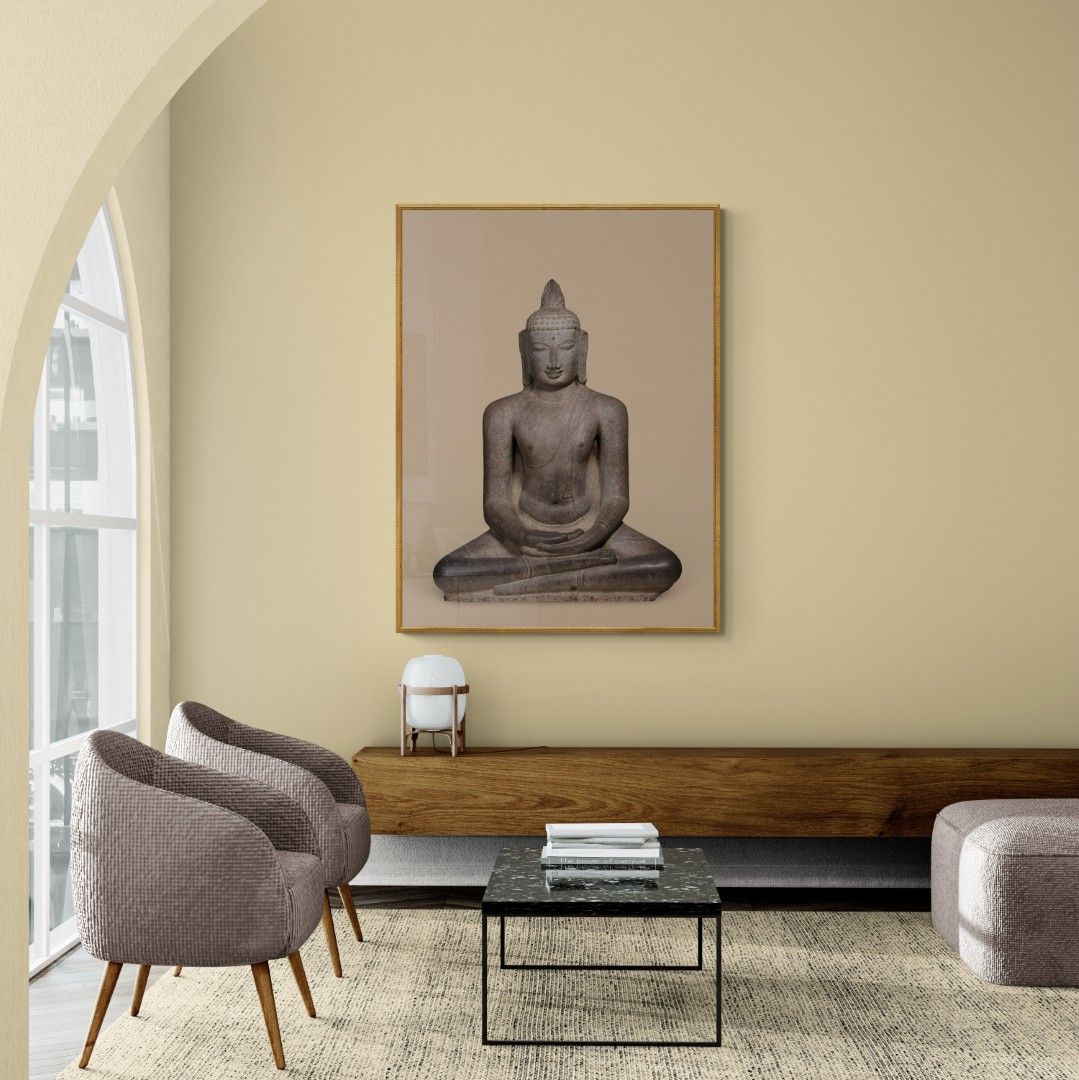 Indonesia – Buddha’s & deities – Stone Buddha Shakyamuni in meditation, 15th century