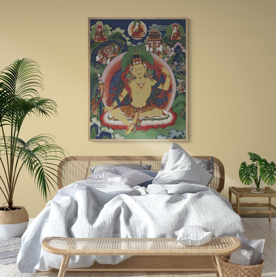 Various countries – Painting – BHUTAN – Thangka of Guru Nyima Ozer – Late 19th-century
