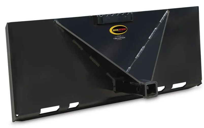 Quick attach skid hitch plate