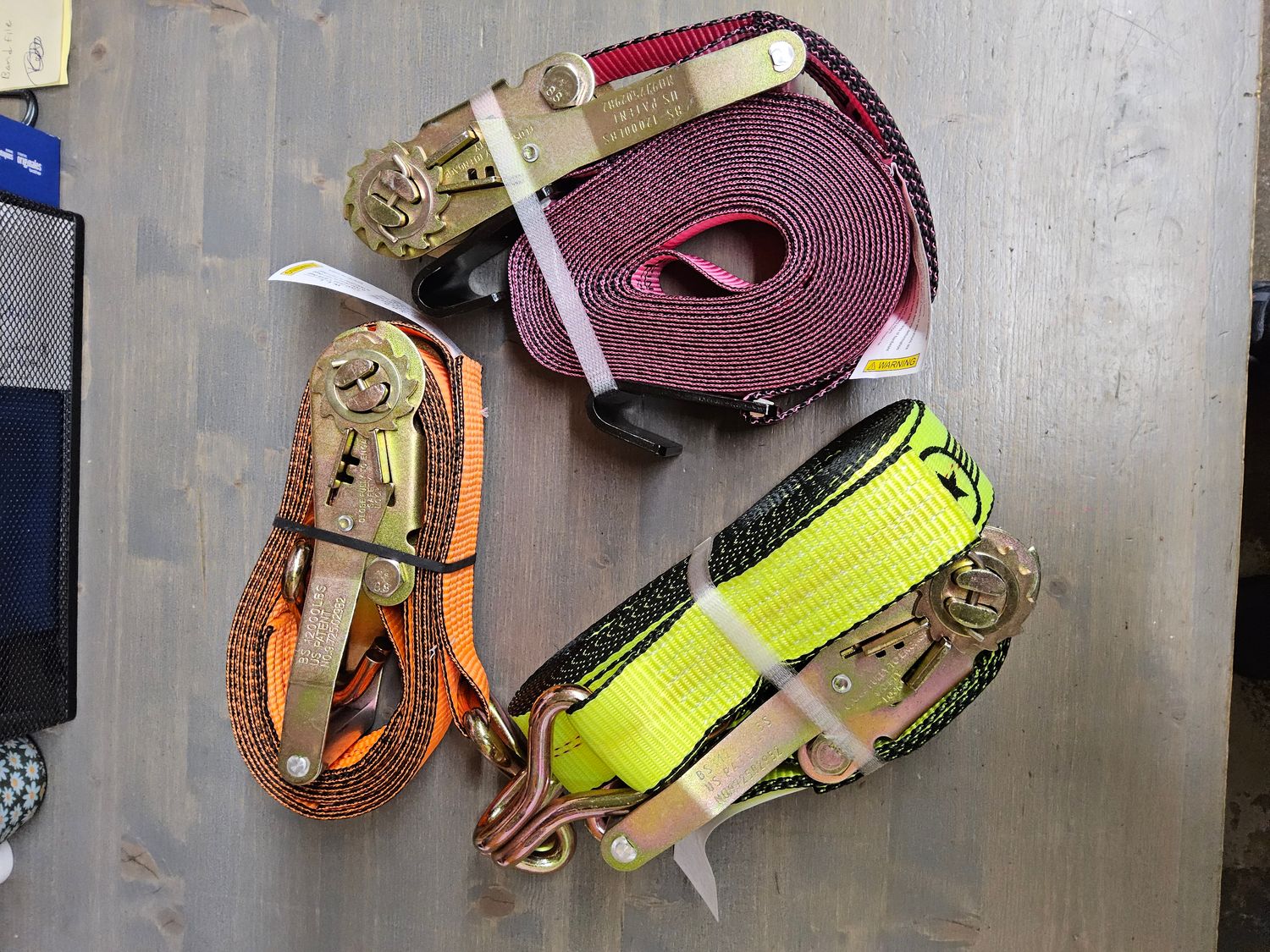 2'' Spin free ratchet straps