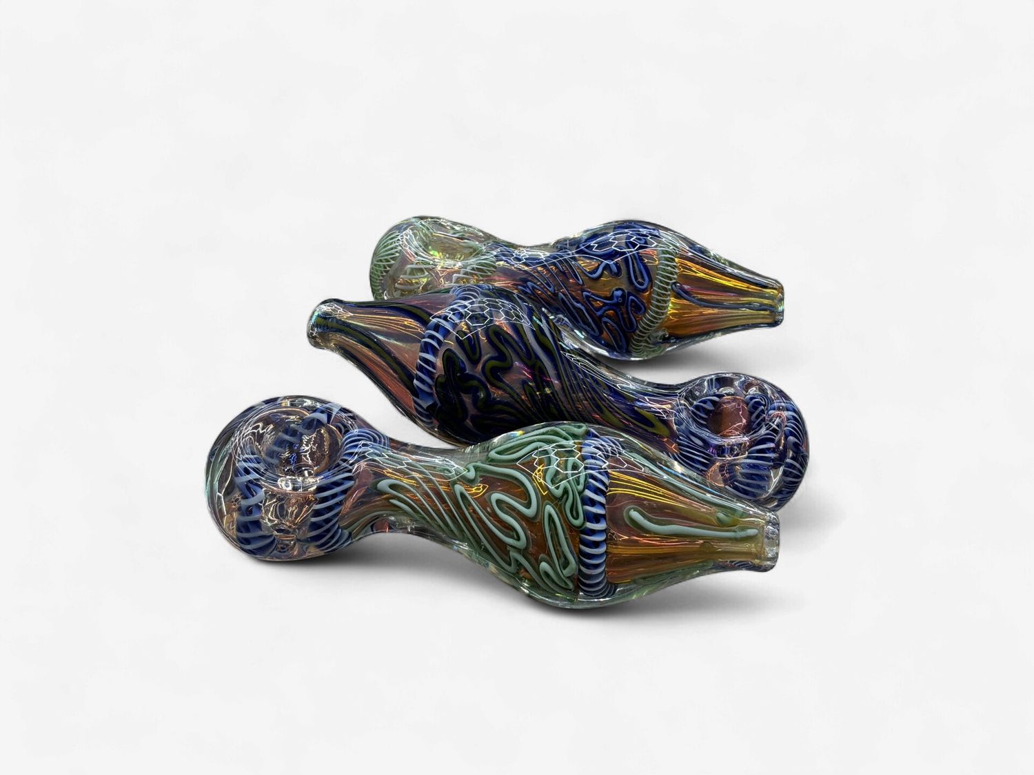 4" Two Toned Vibrant Glass Hand Pipe