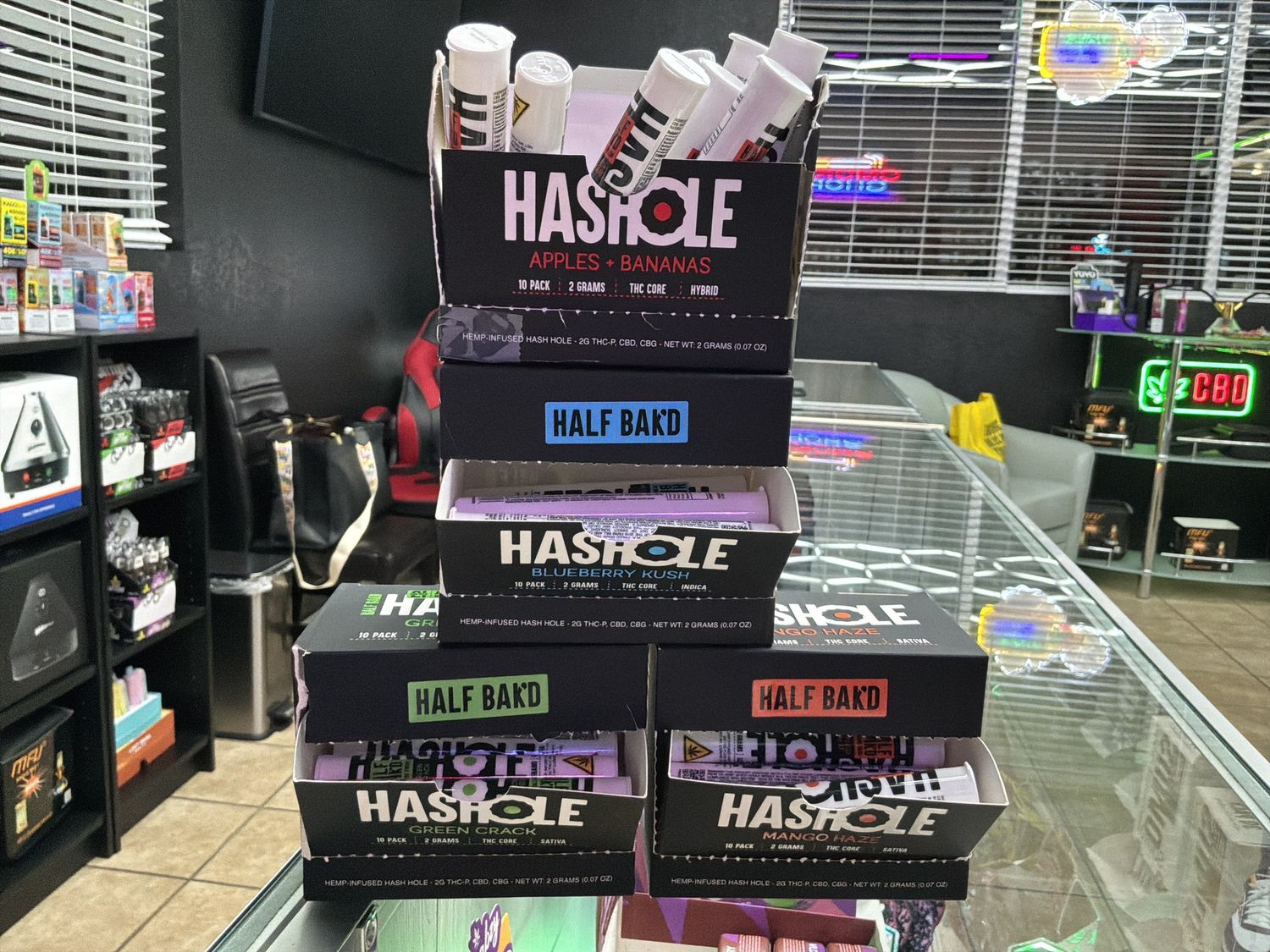 Half Bak'd Hash Hole THC-P Pre Rolls 2gm