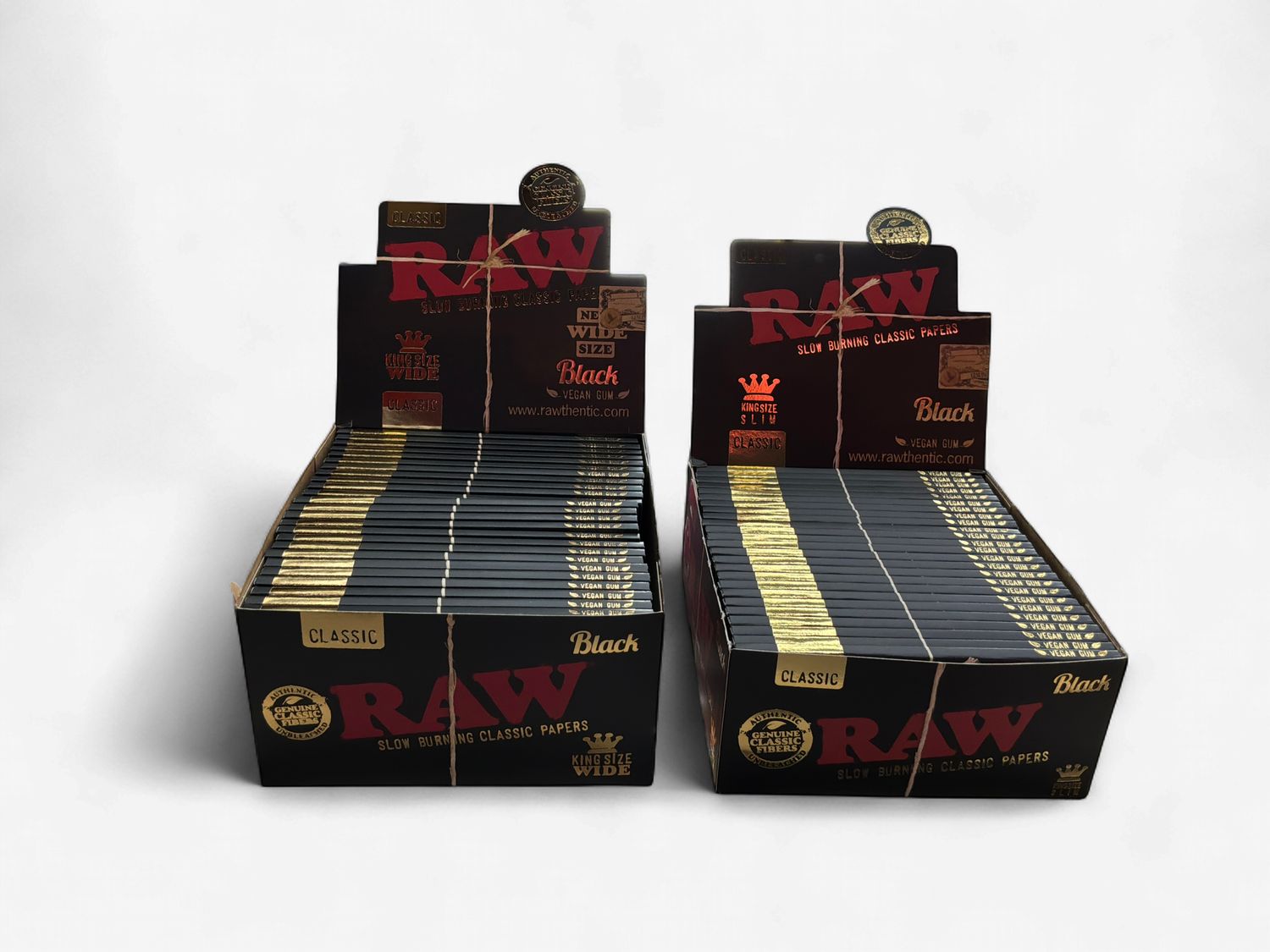 RAW Authentic Rolling Papers Classic King Size - Black