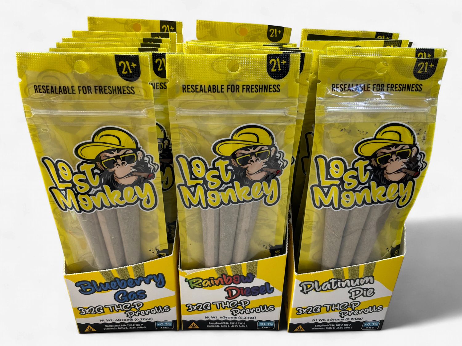Lost Monkey THC-P Pre Rolls 3ct 2gm