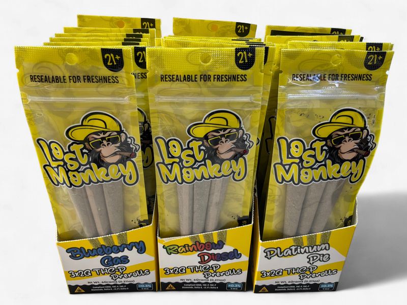Lost Monkey THC-P Pre Rolls 3ct 2gm