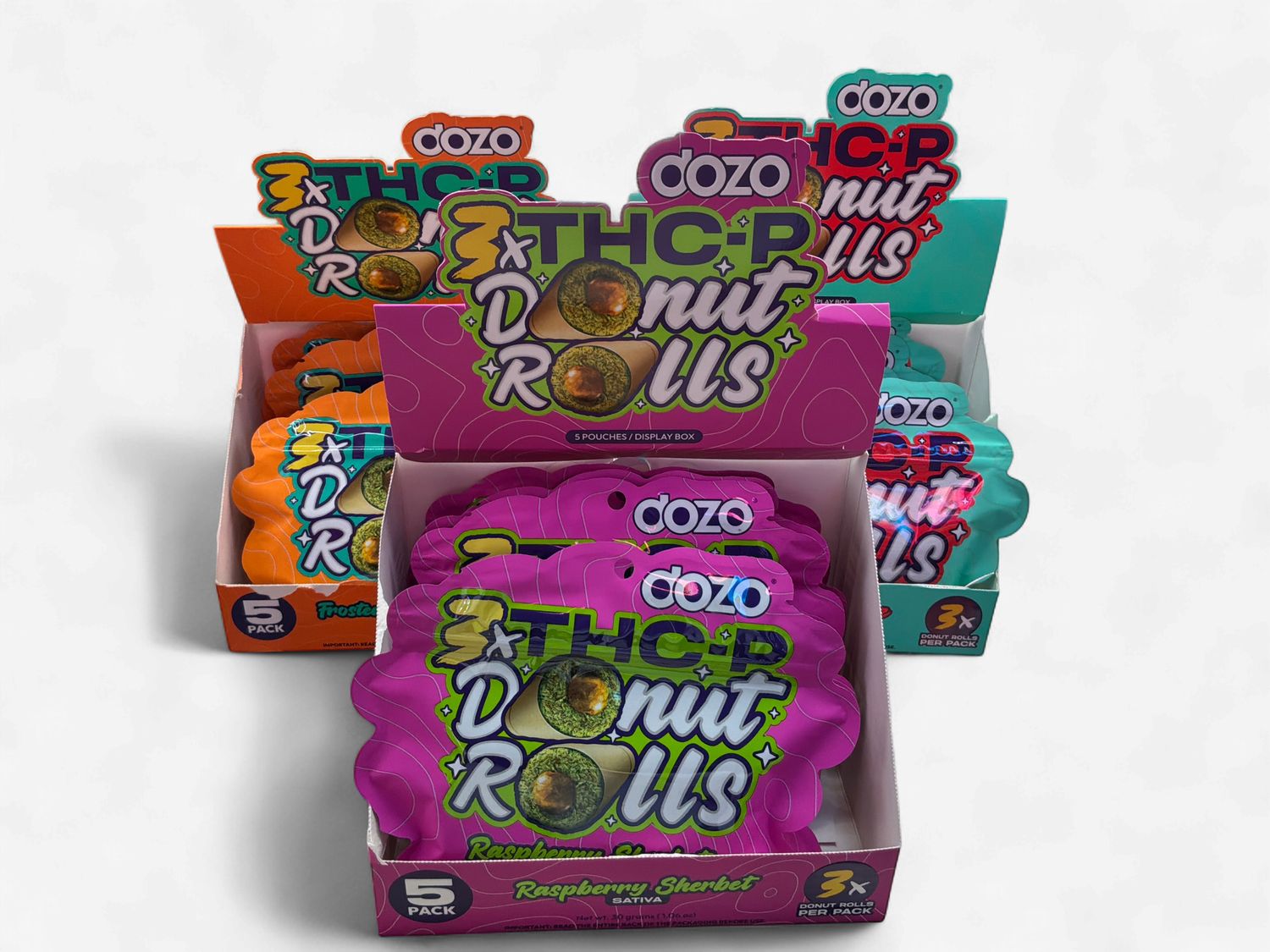 Dozo 3x THC-P Donut Rolls 3ct x 2gm Prewolls