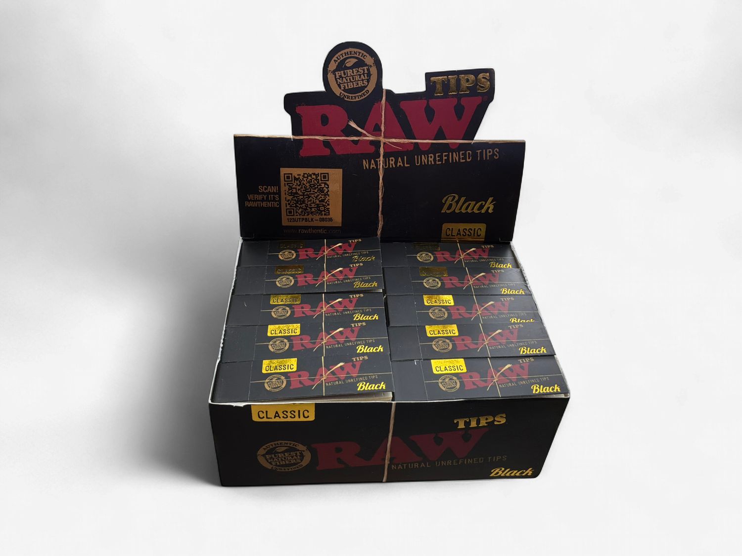 Raw Authentic Black Perforated Tips