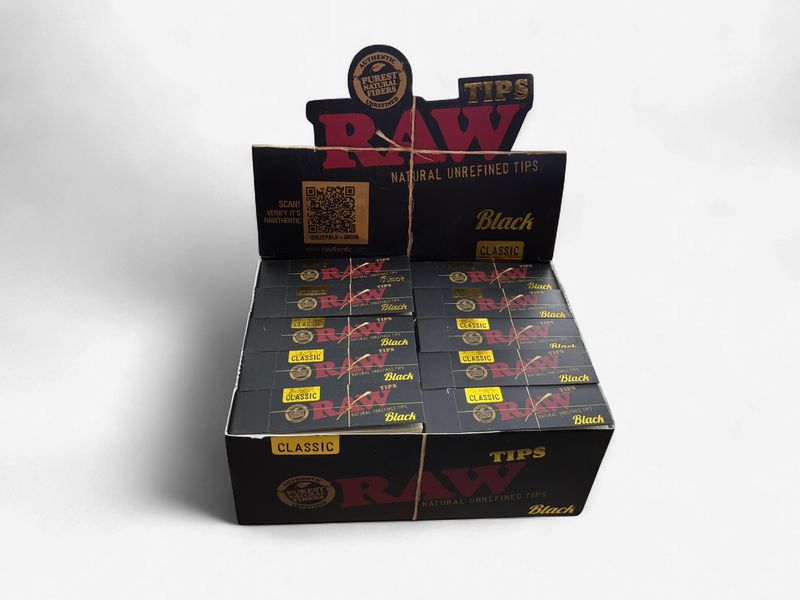 Raw Authentic Black Perforated Tips