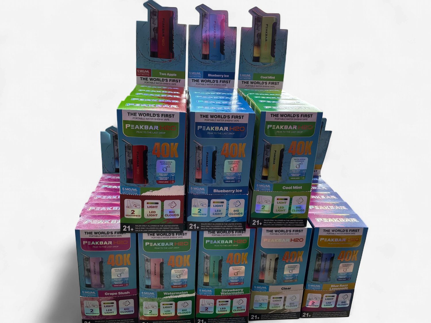 Peak Bar H20 Hookah 40k Puffs Disposable Hookah