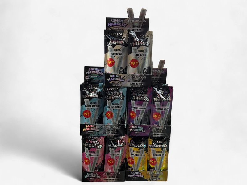 Samba Madness Glazed with Diamond Pre-rolls 2gm- 2pk