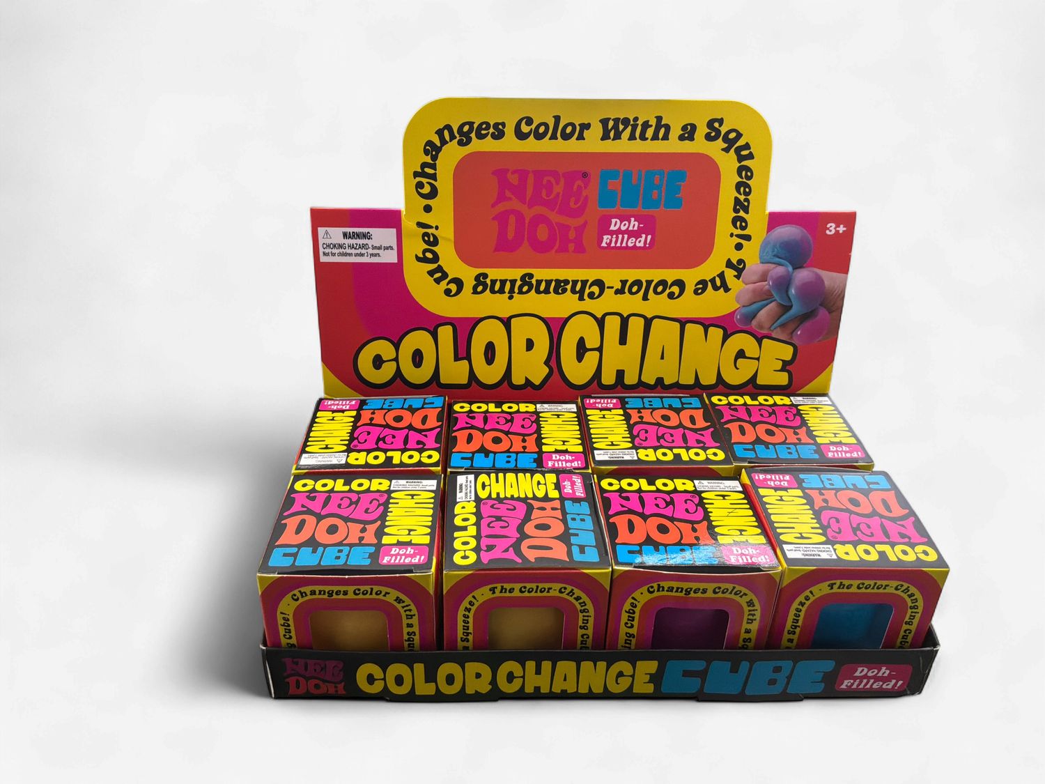 Nee Doh Novelty Color Change Cube Squishy Toy