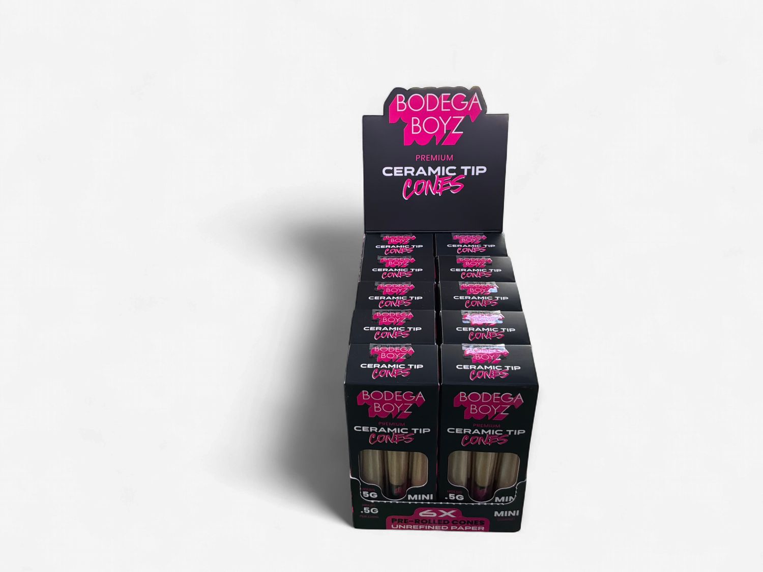 Bodega Boyz Ceramic Tip Mini Size .5G Pre-Roll 6ct Cones
