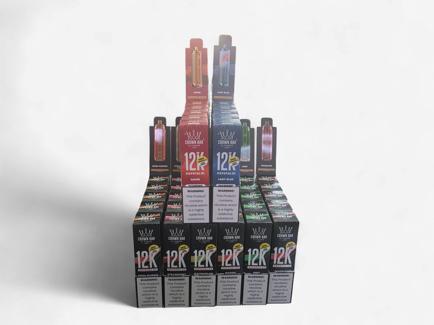 Al Fakher Crown Bar 5% 12K Puffs Crystal V2 Disposable Hookah Vape