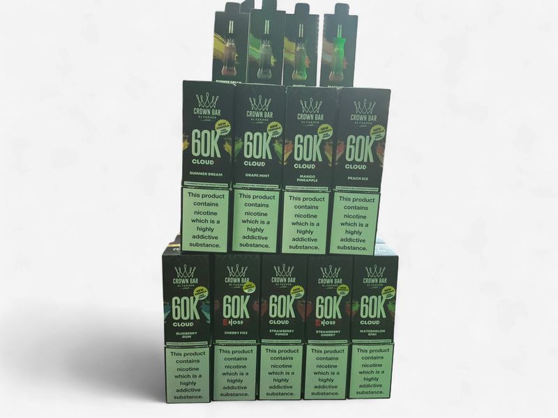 Al Fakher Crown Bar 60K Puffs E HoseX Disposable Hookah Vape