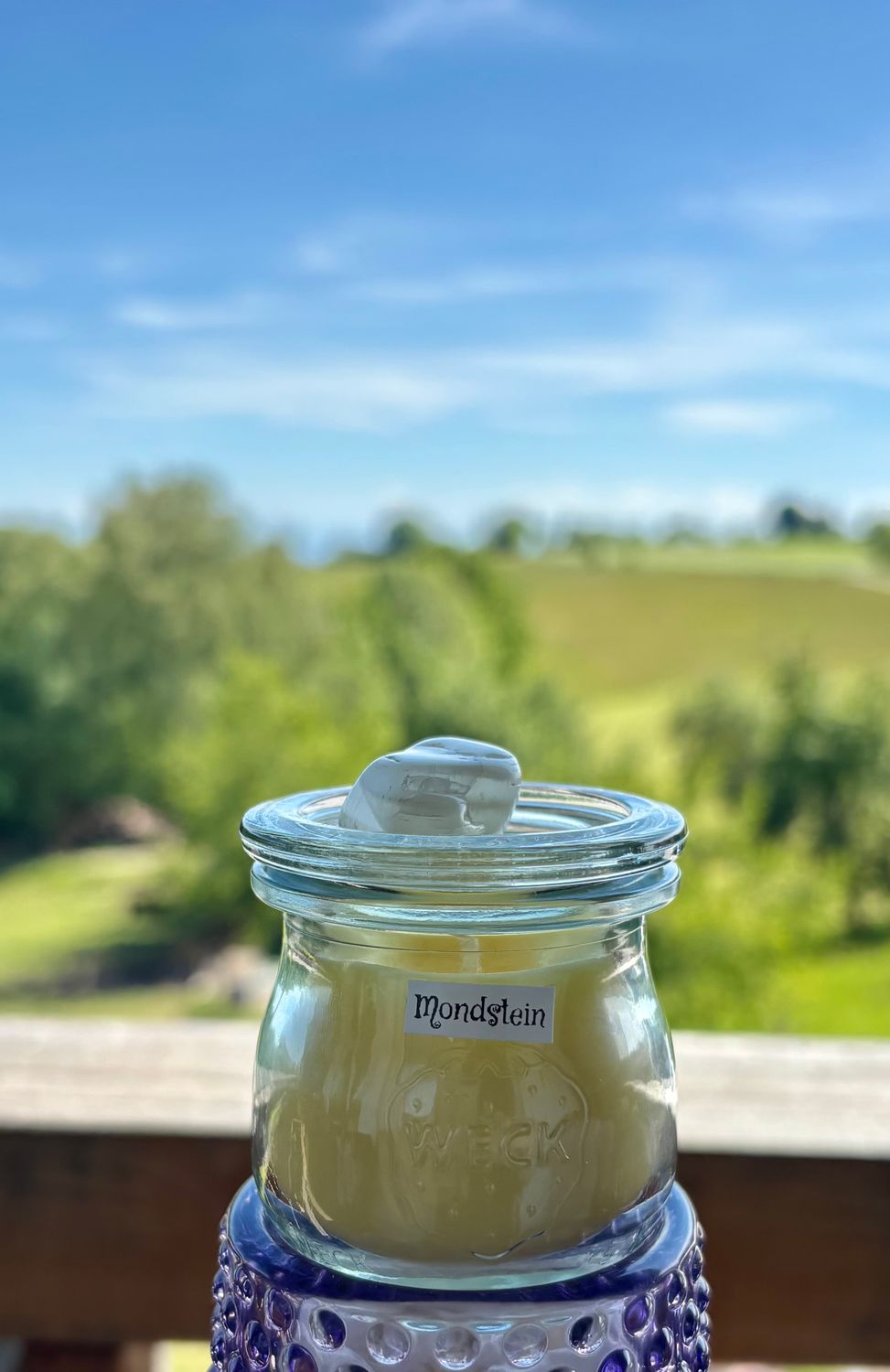 Mondstein Heilstein-Duftkerze