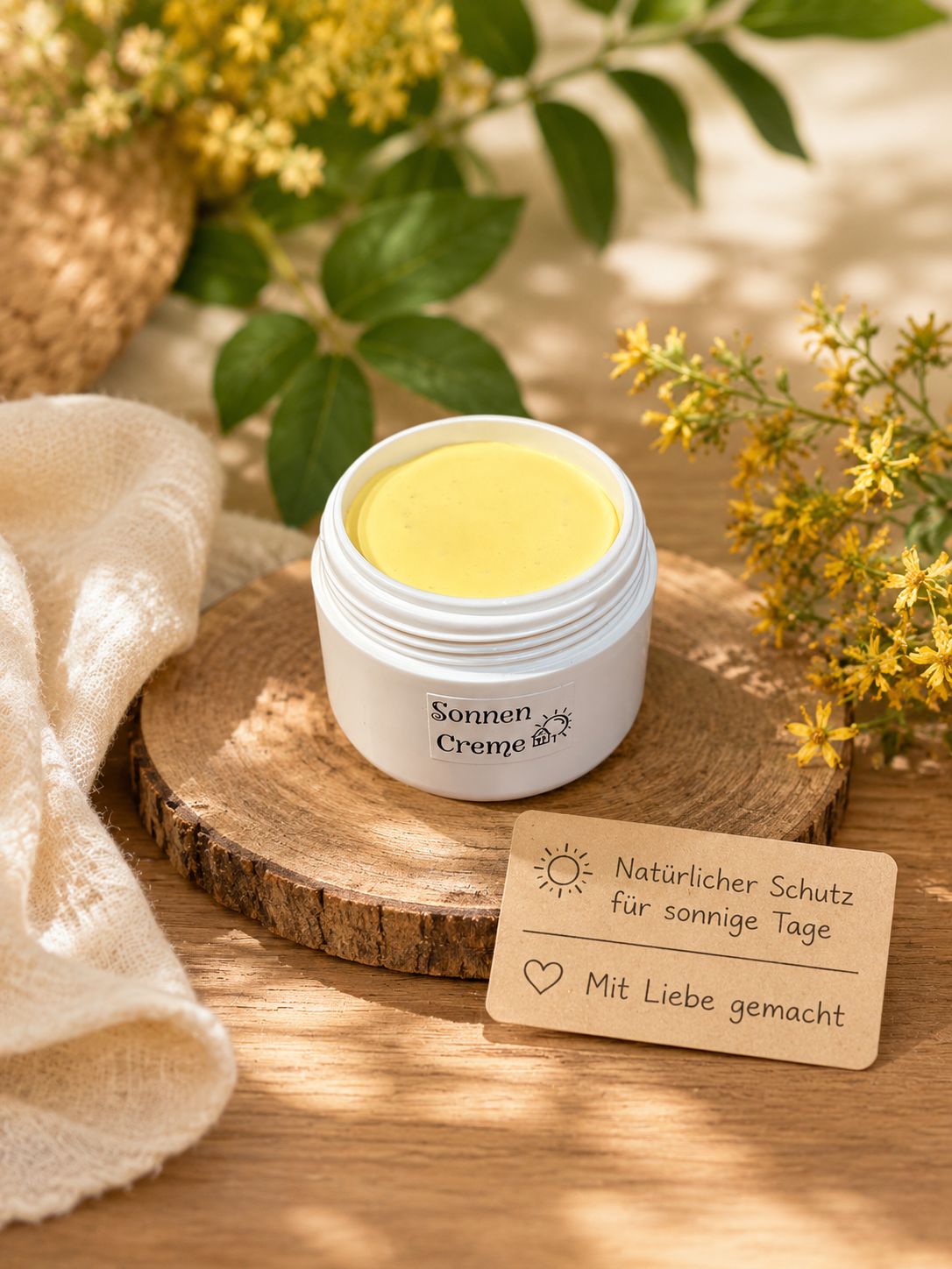 Sonnencreme Tiegel