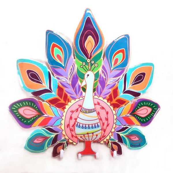 ALE Laser Cut Key Hanger Peacoc