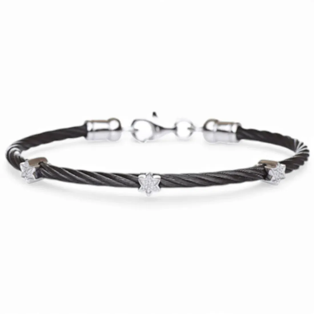 ABET Cable Bracelet w/Swarovski Crystal Stars