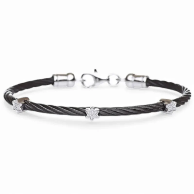 ABET Cable Bracelet w/Swarovski Crystal Stars