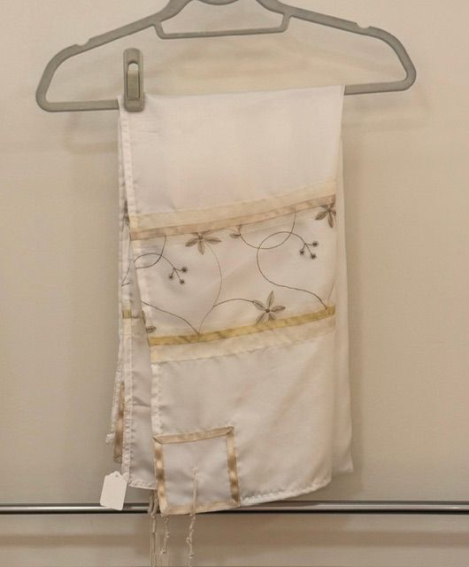 CJ Women's Tallit - Ivory