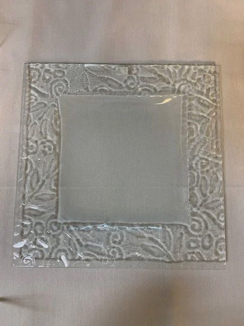 MJ Clear Glass Matzah Plate