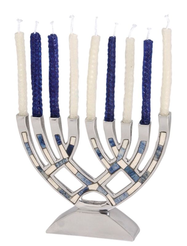 ISG Menorah Mosaic - Blue/White