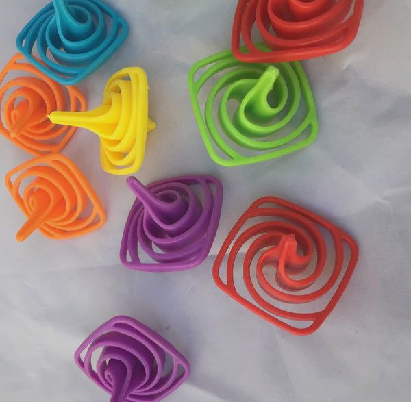 ALEF Spiral Spinning Dreidels