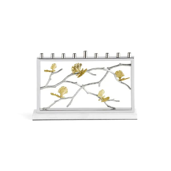 ARAM Butterfly Ginkgo Luxe Menorah