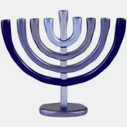 ALEF EM Anodized Chanukah Menorah BLUE