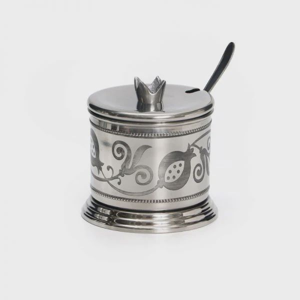 ALEF Silver Pomegranate Honey Dish