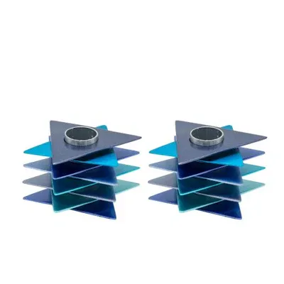 ALEF Emanuel Magen David Candlesticks Multicolor
