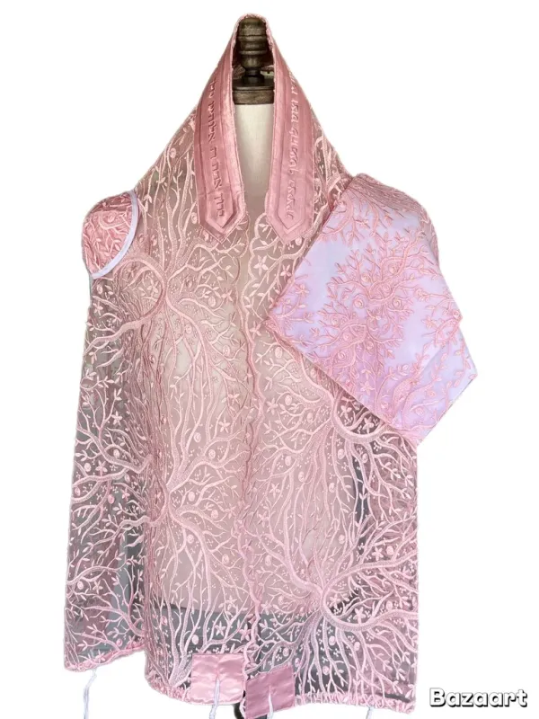 MJ Women’s Pink Branches Tallit