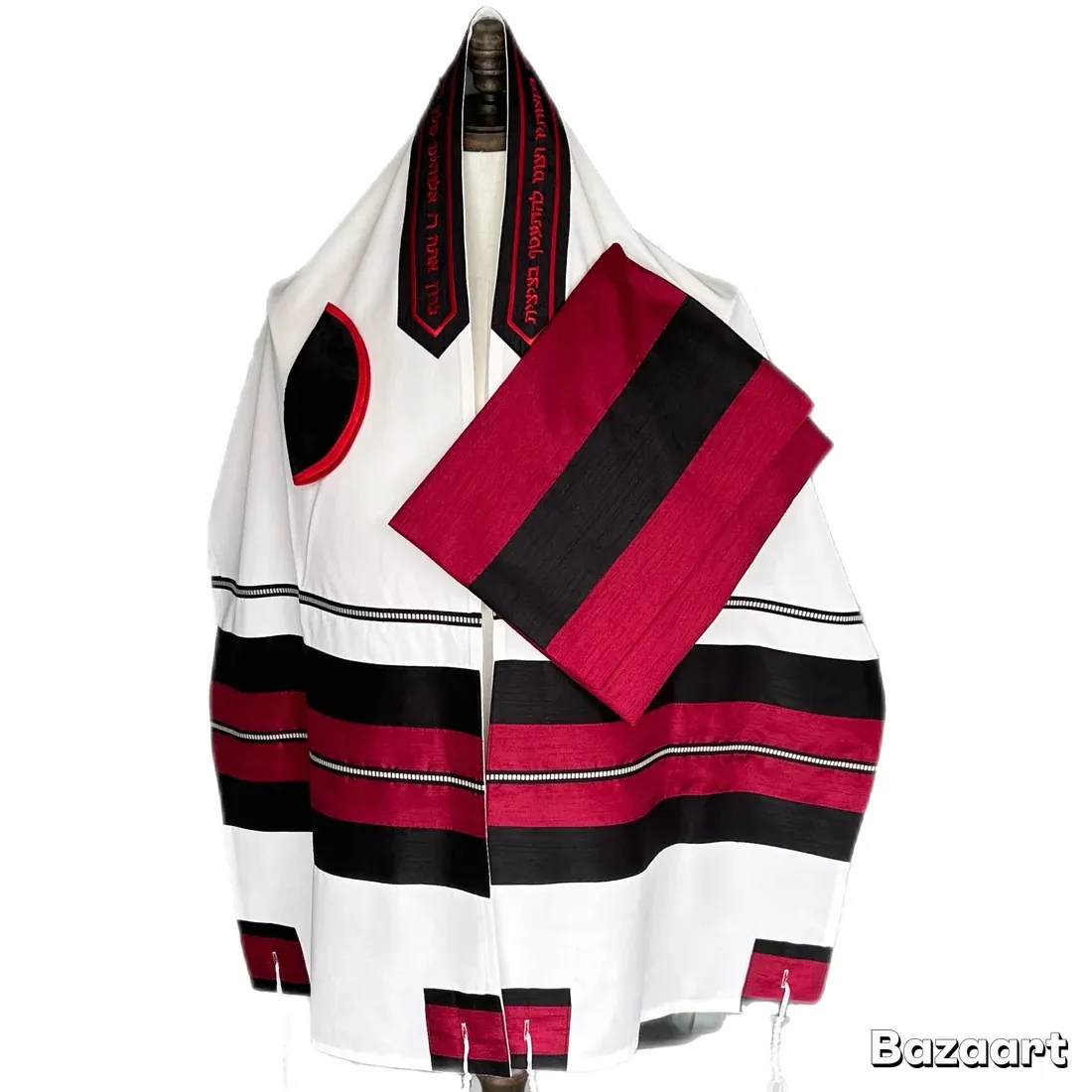 MJ Men’s Tallit Red and Black