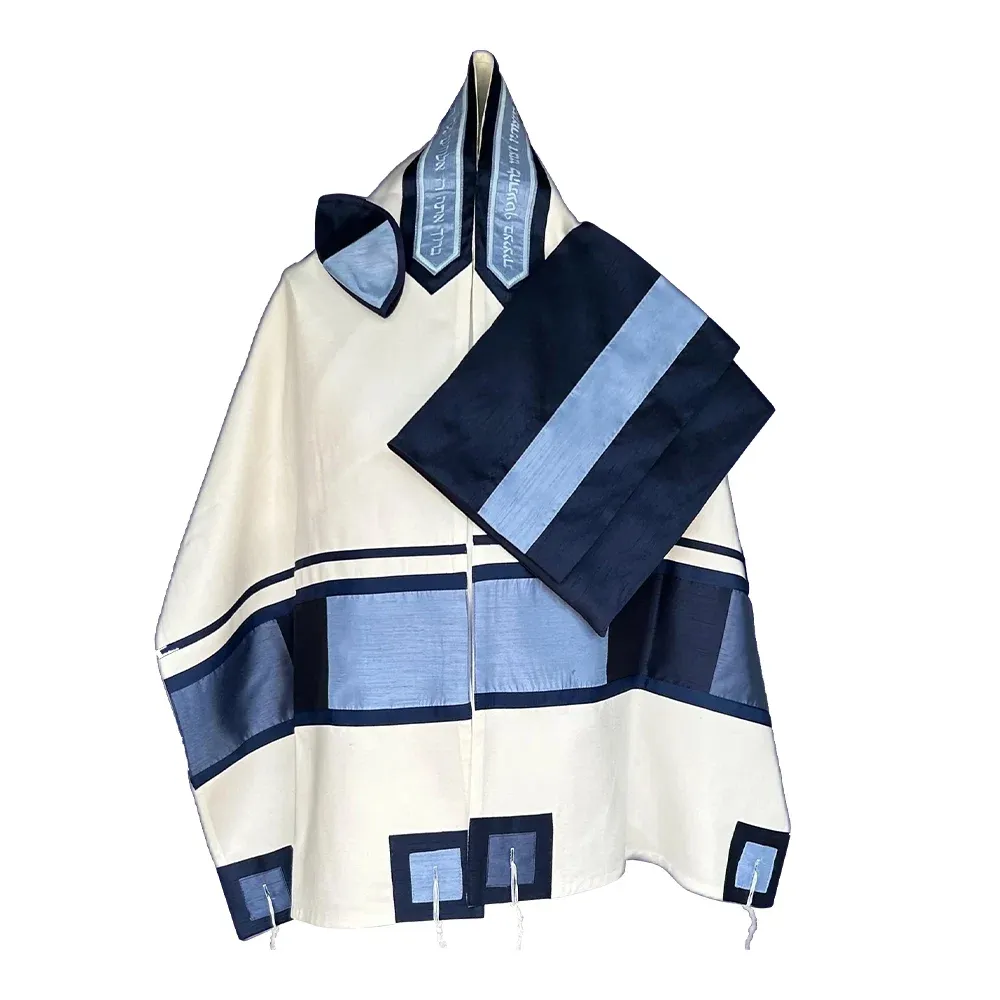 MJ Men’s Tallit Navy and Light Blue