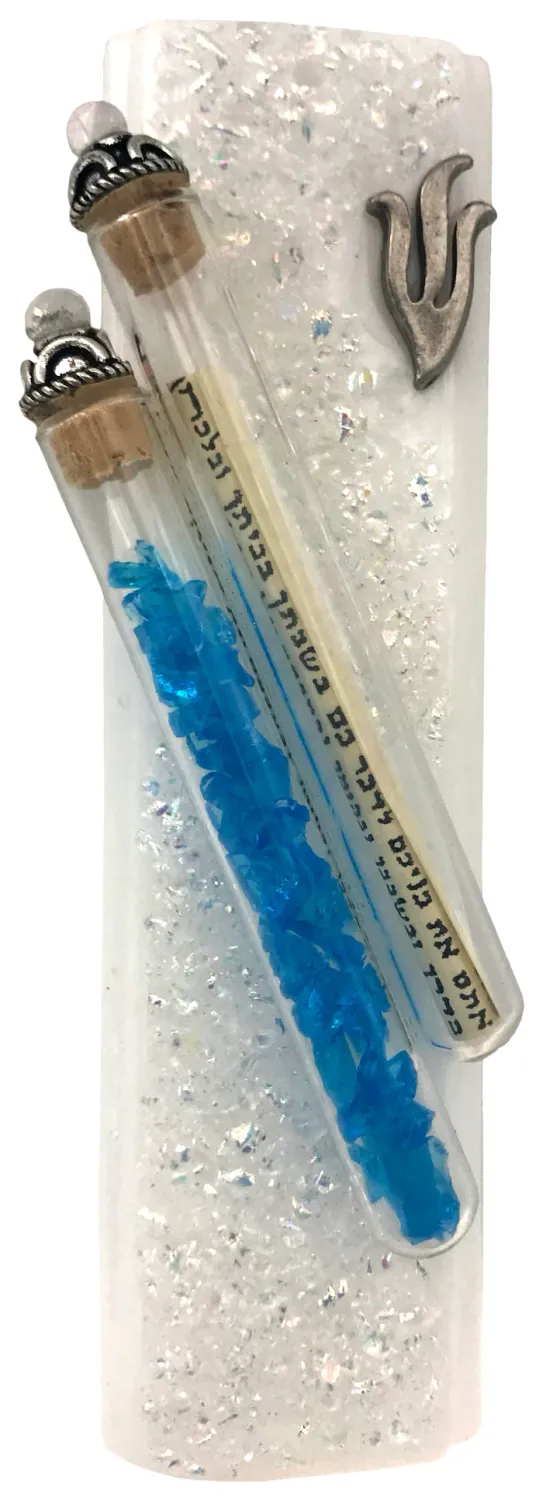 TAM Sparkling Jewels Wedding Keepsakes Mezuzah - Opal  White