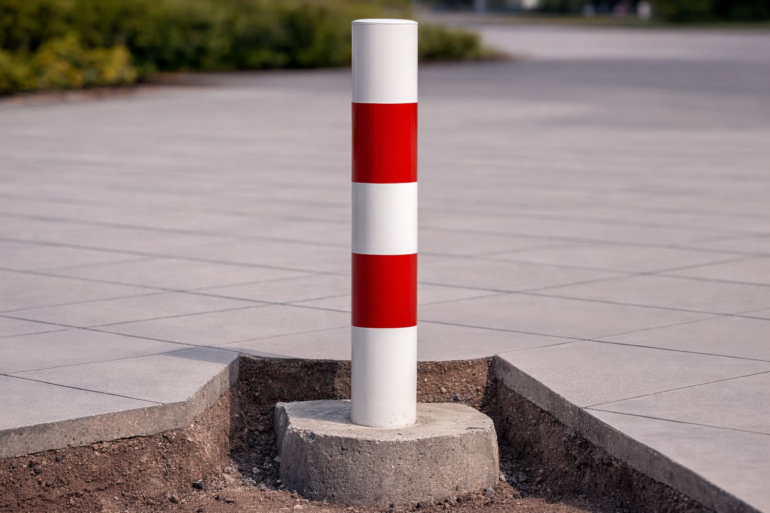 Absperrpfosten zum Einbetonieren