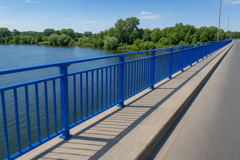 Brückengeländer blau 
