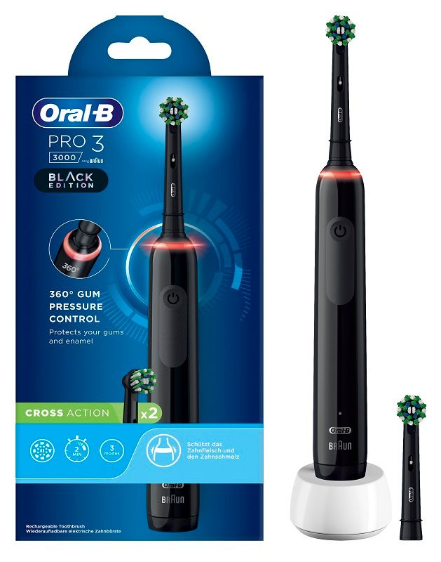 ORALB PRO 3 BLACK SPAZZ+2REF