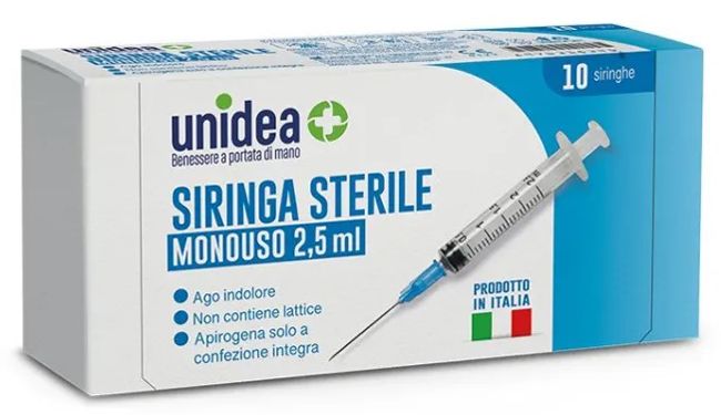 UNIDEA SIRINGA2,5ML MONOUSO10P