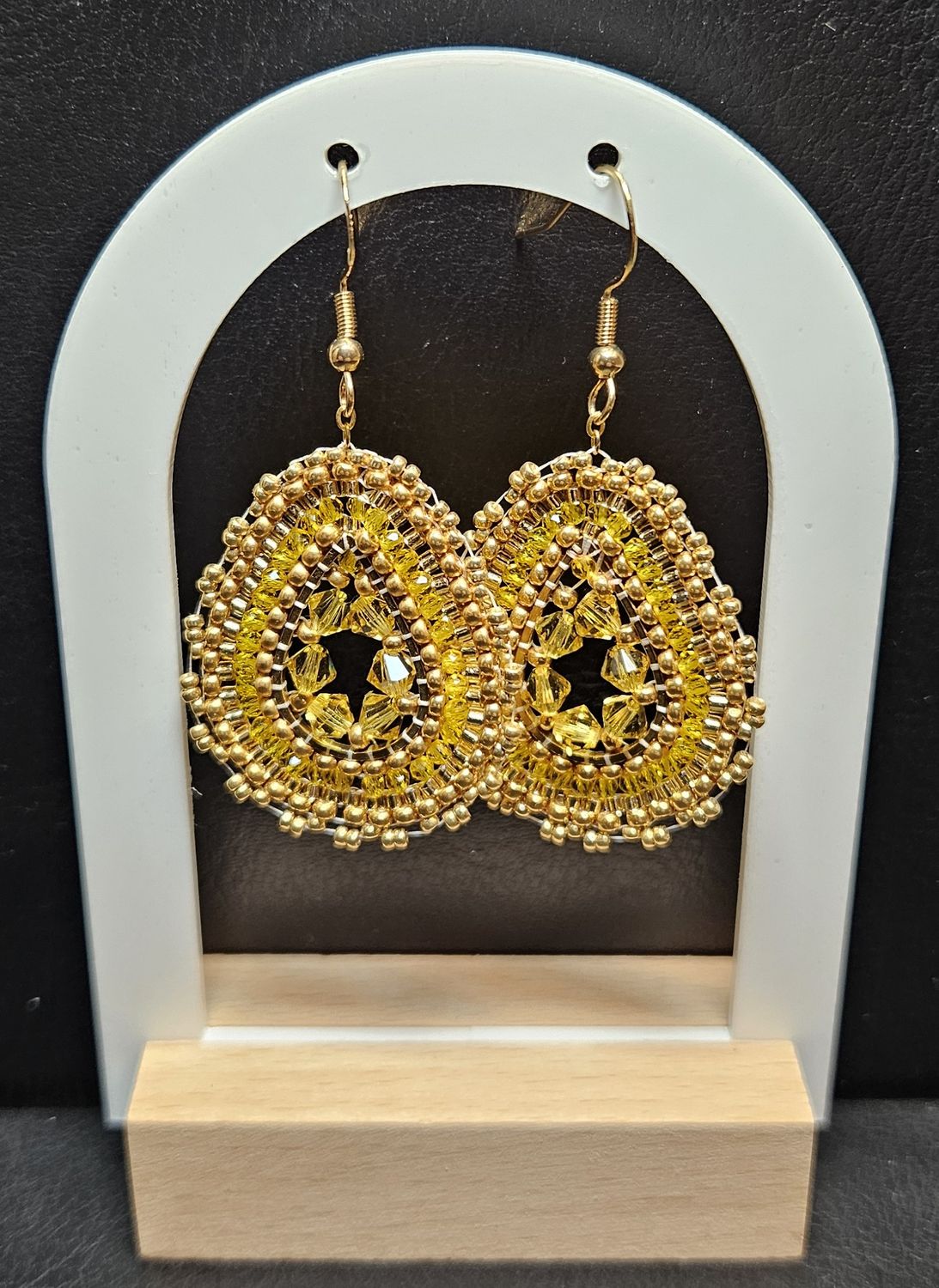 Perlenohrringe Tropfen einteilig mit Ohrhaken