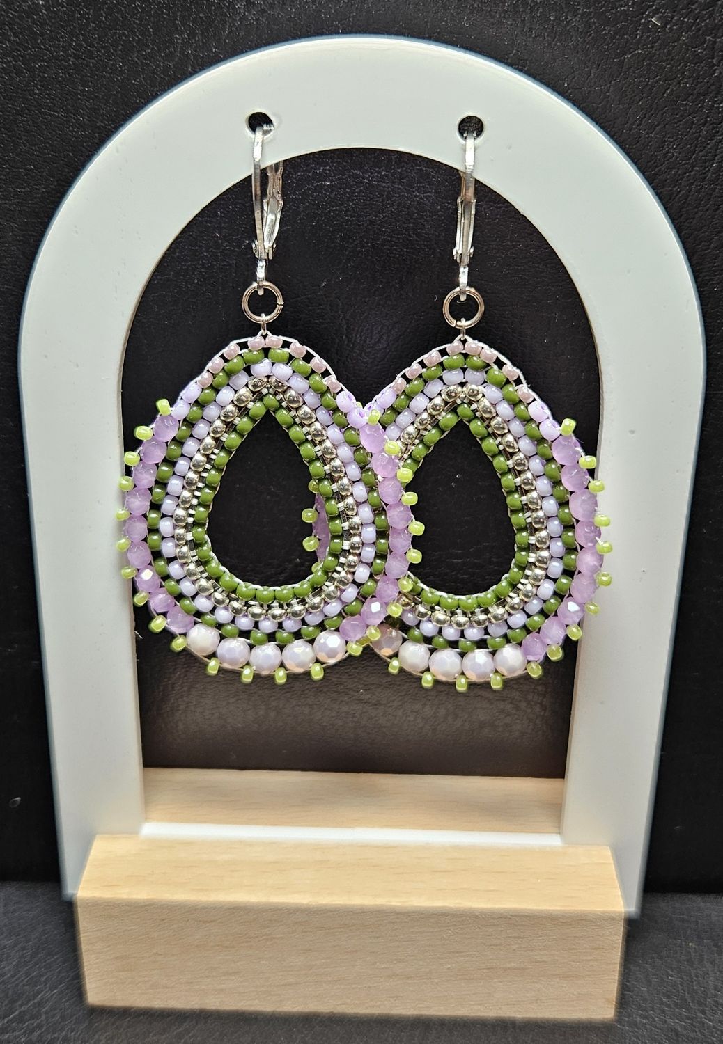 Perlenohrringe Tropfen einteilig mit Ohrhaken