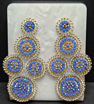 Perlenohrringe mehrteilig mit Stecker rund