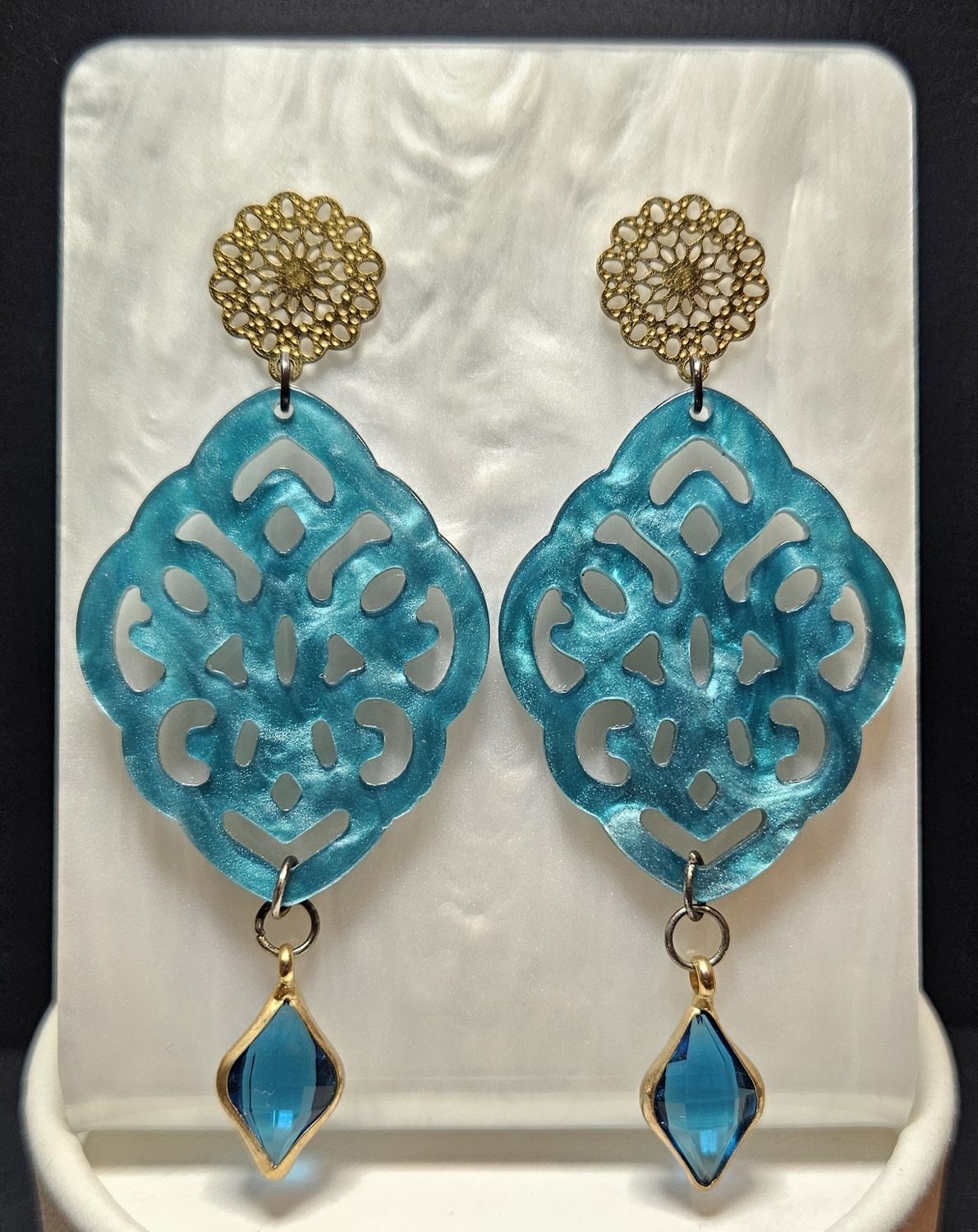 Polymerohrringe mit Blumenstecker Special