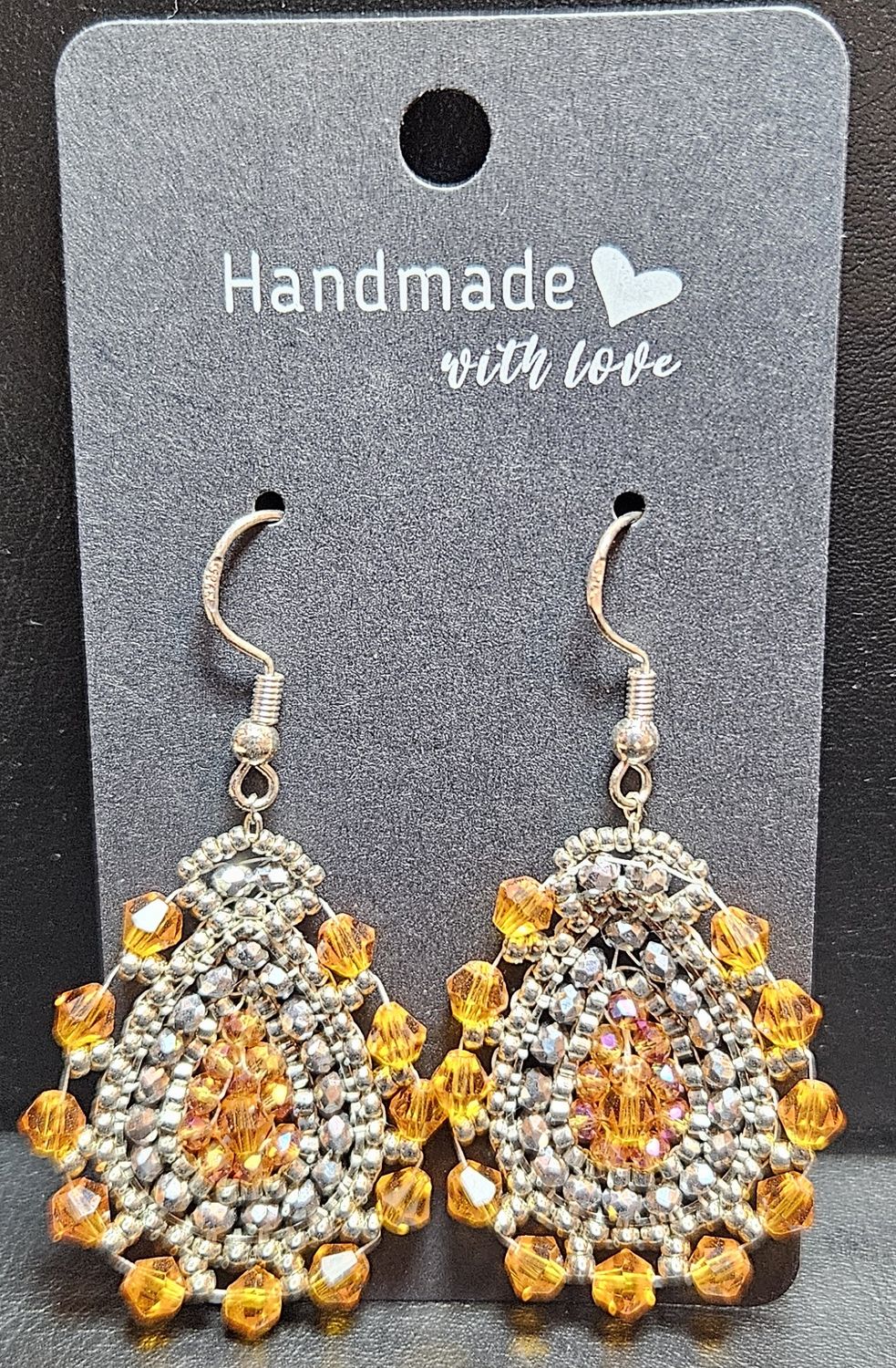 Perlenohrringe Tropfen einteilig mit Ohrhaken