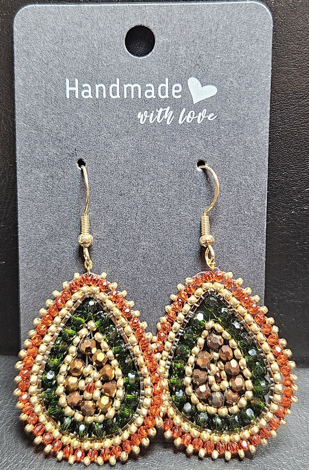 Perlenohrringe Tropfen einteilig mit Ohrhaken