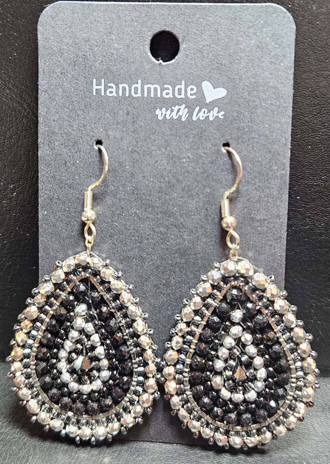 Perlenohrringe Tropfen einteilig mit Ohrhaken