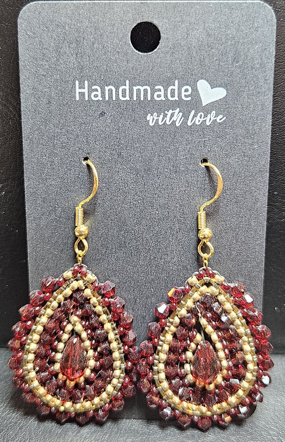 Perlenohrringe Tropfen einteilig mit Ohrhaken