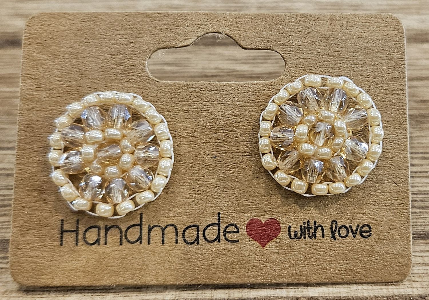 Perlenohrringe Stecker rund